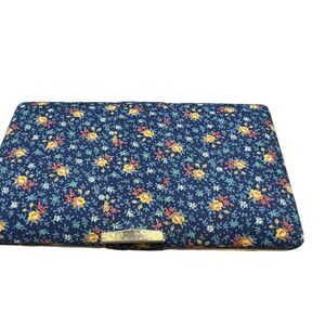 Vintage 1990s Jewelry Case Flowers Hand Clasp Mirror‎ Earring Holder Rings